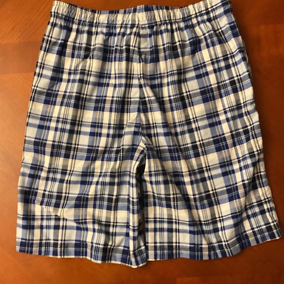 Chaps Men’s Flannel Shorts Blue Plaid Small - Picture 2 of 8